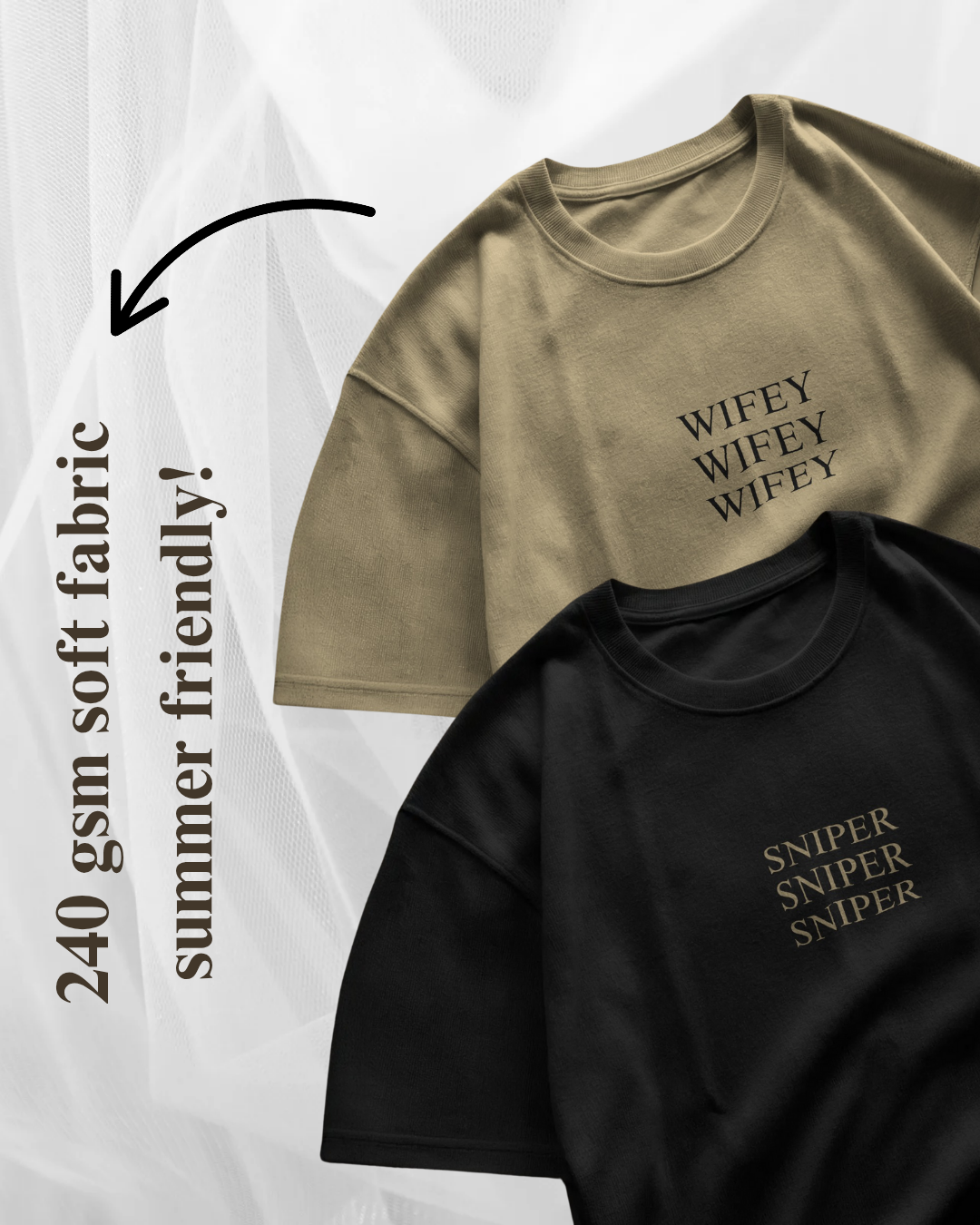 Sniper x Wifey Oversized T-shirt Combo